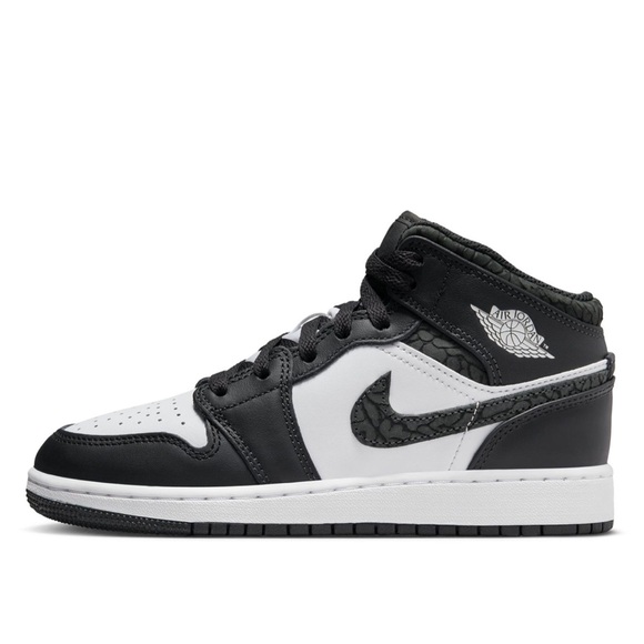 Nike - Jordan 1 Mid SE - Big Kids - Panda Elephant - Picture 1 of 9